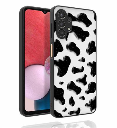 Galaxy A13 4G Uyumlu Kılıf Desenli Kamera Korumalı Parlak Zore Nora Kapak