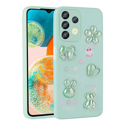 Galaxy A13 4G Uyumlu Kılıf Kabartma Figürlü Parlak Zore Toys Silikon Kapak
