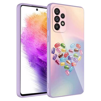 Galaxy A13 4G Uyumlu Kılıf Kamera Korumalı Desenli Sert Silikon Zore Epoksi Kapak