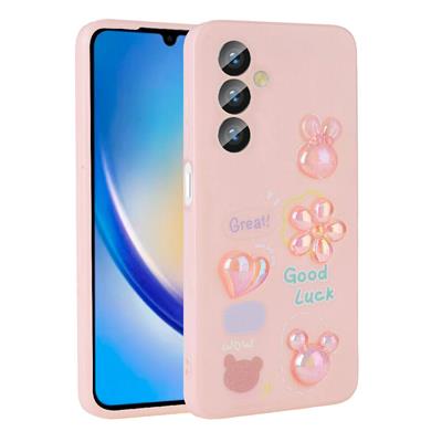 Galaxy A14 5G Uyumlu Kılıf Kabartma Figürlü Parlak Zore Toys Silikon Kapak