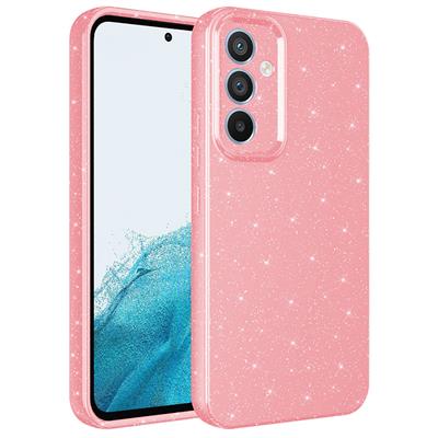 Galaxy A14 Uyumlu Kılıf Kamera Korumalı Simli Lüks Zore Koton Kapak