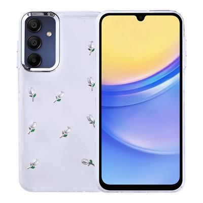 Galaxy A15 Uyumlu Kılıf Airbag Tasarımlı Simli Şeffaf Zore Kutup Kapak