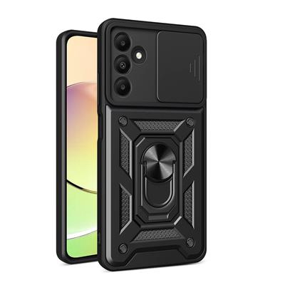 Galaxy A15 Uyumlu Kılıf Magnetik Standlı Kamera Korumalı Zore Sürgülü Vega Kapak