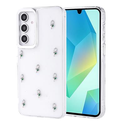 Galaxy A16 Uyumlu Kılıf Airbag Tasarımlı Simli Şeffaf Zore Kutup Kapak