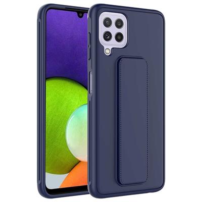 Galaxy A22 4G Uyumlu Kılıf Zore Qstand Kapak