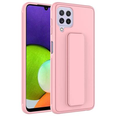 Galaxy A22 4G Uyumlu Kılıf Zore Qstand Kapak