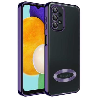 Galaxy A23 Uyumlu Kılıf Kamera Korumalı Logo Gösteren Zore Omega Kapak