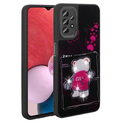 Galaxy A23 Uyumlu Kılıf Parlayan Kabartmalı İkonik Figürlü Zore Amas Silikon Kapak