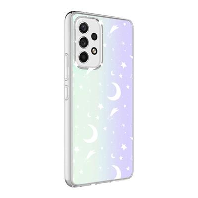 Galaxy A23 Uyumlu Kılıf Zore M-Blue Desenli Kapak