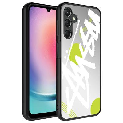 Galaxy A24 Uyumlu Kılıf Aynalı Desenli Kamera Korumalı Parlak Zore Mirror Kapak