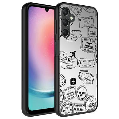 Galaxy A24 Uyumlu Kılıf Aynalı Desenli Kamera Korumalı Parlak Zore Mirror Kapak