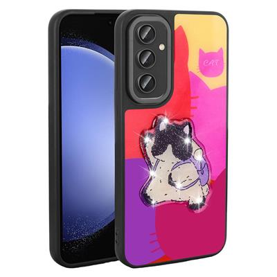 Galaxy A24 Uyumlu Kılıf Parlayan Kabartmalı İkonik Figürlü Zore Amas Silikon Kapak