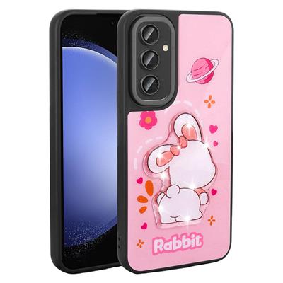 Galaxy A24 Uyumlu Kılıf Parlayan Kabartmalı İkonik Figürlü Zore Amas Silikon Kapak