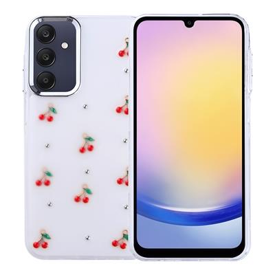 Galaxy A25 Uyumlu Kılıf Airbag Tasarımlı Simli Şeffaf Zore Kutup Kapak