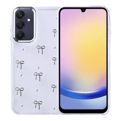 Galaxy A25 Uyumlu Kılıf Airbag Tasarımlı Simli Şeffaf Zore Kutup Kapak