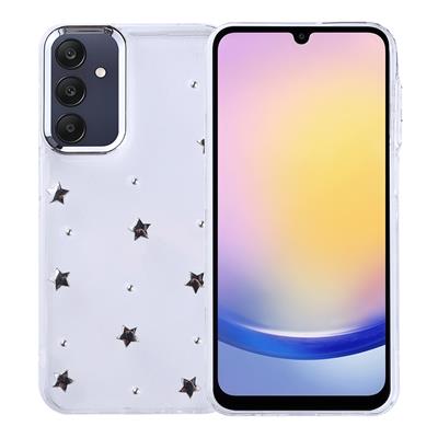 Galaxy A25 Uyumlu Kılıf Airbag Tasarımlı Simli Şeffaf Zore Kutup Kapak