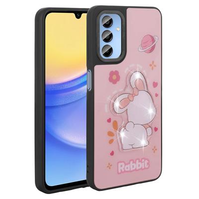 Galaxy A25 Uyumlu Kılıf Parlayan Kabartmalı İkonik Figürlü Zore Amas Silikon Kapak