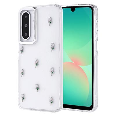 Galaxy A26 Uyumlu Kılıf Airbag Tasarımlı Simli Şeffaf Zore Kutup Kapak