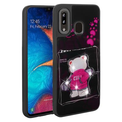 Galaxy A30 Uyumlu Kılıf Parlayan Kabartmalı İkonik Figürlü Zore Amas Silikon Kapak