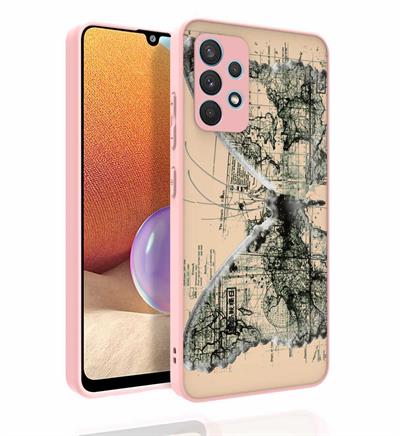 Galaxy A32 4G Uyumlu Kılıf Desenli Kamera Korumalı Parlak Zore Nora Kapak