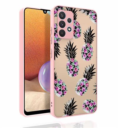 Galaxy A32 4G Uyumlu Kılıf Desenli Kamera Korumalı Parlak Zore Nora Kapak