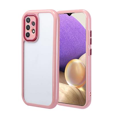 Galaxy A32 4G Uyumlu Kılıf Kamera Korumalı Renkli Kenar ve Çerçeve Tasarımlı Zore Vitamin Kapak