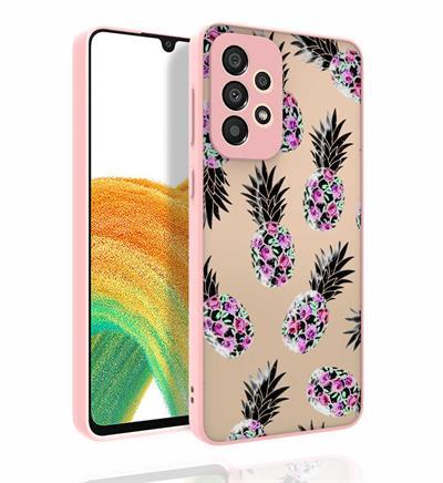 Galaxy A33 5G Uyumlu Kılıf Desenli Kamera Korumalı Parlak Zore Nora Kapak