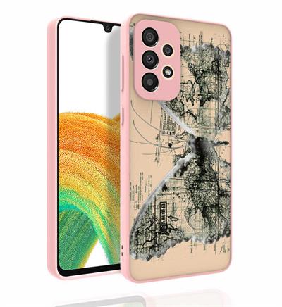 Galaxy A33 5G Uyumlu Kılıf Desenli Kamera Korumalı Parlak Zore Nora Kapak