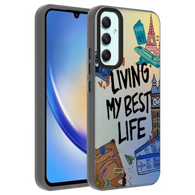 Galaxy A34 Uyumlu Kılıf Desenli Zore Dragon Sert Kapak
