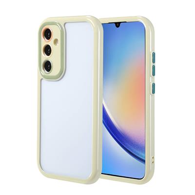 Galaxy A34 Uyumlu Kılıf Kamera Korumalı Renkli Kenar ve Çerçeve Tasarımlı Zore Vitamin Kapak