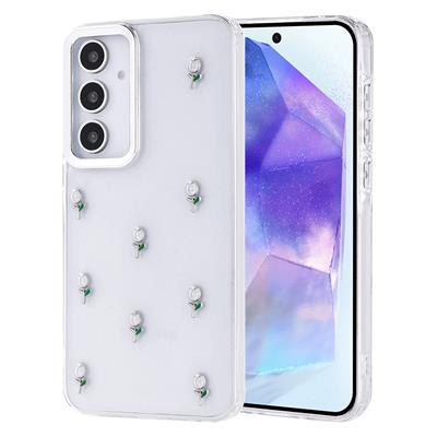 Galaxy A35 Uyumlu Kılıf Airbag Tasarımlı Simli Şeffaf Zore Kutup Kapak