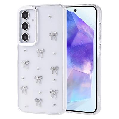 Galaxy A35 Uyumlu Kılıf Airbag Tasarımlı Simli Şeffaf Zore Kutup Kapak