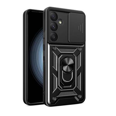 Galaxy A35 Uyumlu Kılıf Magnetik Standlı Kamera Korumalı Zore Sürgülü Vega Kapak