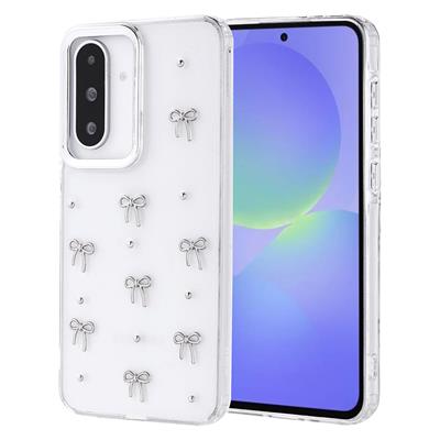 Galaxy A36 Uyumlu Kılıf Airbag Tasarımlı Simli Şeffaf Zore Kutup Kapak