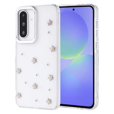 Galaxy A36 Uyumlu Kılıf Airbag Tasarımlı Simli Şeffaf Zore Kutup Kapak