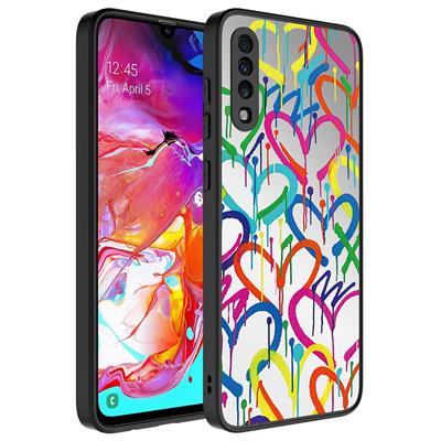 Galaxy A50 Uyumlu Kılıf Aynalı Desenli Kamera Korumalı Parlak Zore Mirror Kapak