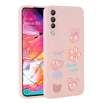 Galaxy A50 Uyumlu Kılıf Kabartma Figürlü Parlak Zore Toys Silikon Kapak
