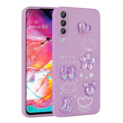 Galaxy A50 Uyumlu Kılıf Kabartma Figürlü Parlak Zore Toys Silikon Kapak
