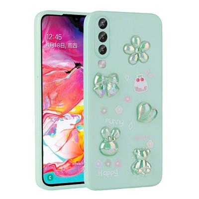 Galaxy A50 Uyumlu Kılıf Kabartma Figürlü Parlak Zore Toys Silikon Kapak