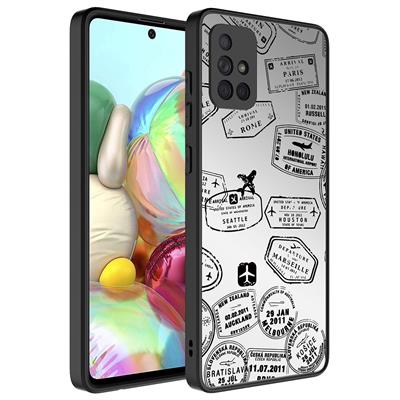 Galaxy A51 Uyumlu Kılıf Aynalı Desenli Kamera Korumalı Parlak Zore Mirror Kapak