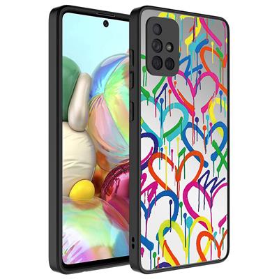 Galaxy A51 Uyumlu Kılıf Aynalı Desenli Kamera Korumalı Parlak Zore Mirror Kapak