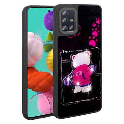 Galaxy A51 Uyumlu Kılıf Parlayan Kabartmalı İkonik Figürlü Zore Amas Silikon Kapak