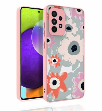 Galaxy A52 Uyumlu Kılıf Desenli Kamera Korumalı Parlak Zore Nora Kapak