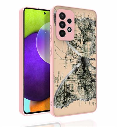 Galaxy A52 Uyumlu Kılıf Desenli Kamera Korumalı Parlak Zore Nora Kapak