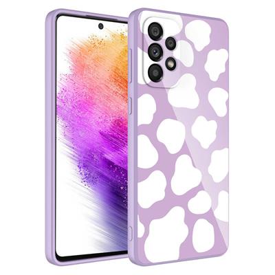 Galaxy A52 Uyumlu Kılıf Kamera Korumalı Desenli Sert Silikon Zore Epoksi Kapak