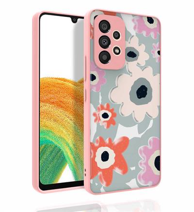 Galaxy A53 5G Uyumlu Kılıf Desenli Kamera Korumalı Parlak Zore Nora Kapak