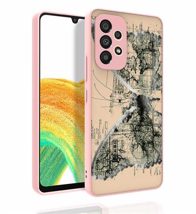 Galaxy A53 5G Uyumlu Kılıf Desenli Kamera Korumalı Parlak Zore Nora Kapak