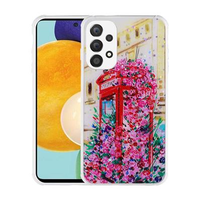 Galaxy A53 5G Uyumlu Kılıf Simli Desenli Kamera Korumalı Parlak Zore Popy Kapak