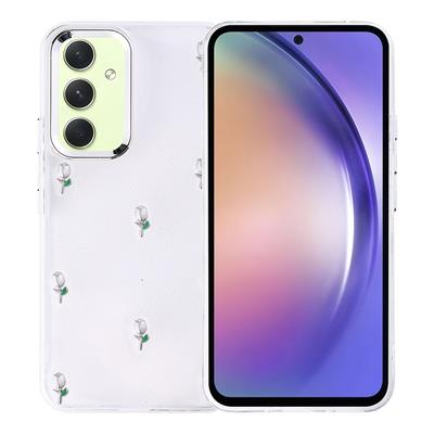 Galaxy A54 Uyumlu Kılıf Airbag Tasarımlı Simli Şeffaf Zore Kutup Kapak