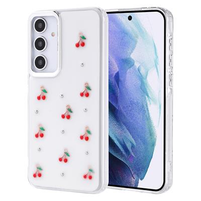 Galaxy A55 Uyumlu Kılıf Airbag Tasarımlı Simli Şeffaf Zore Kutup Kapak